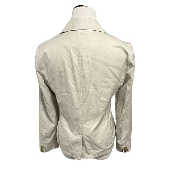 NEW! LL Bean Light Khaki Three Button Cotton Jacket Sz 8 - Picture 2 of 4